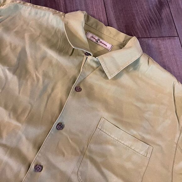 Tommy Bahama Green Casual Hawaiian Shirt Men Large  Bin I-15 - Picture 2 of 5